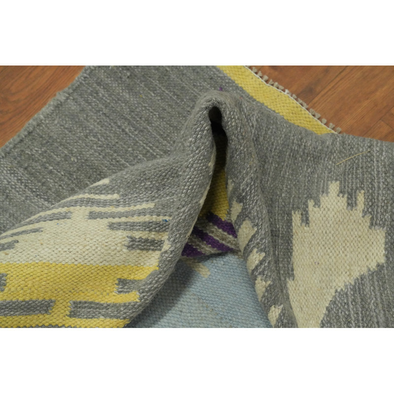 Tapis géométrique à motif géométrique kilim 8x8