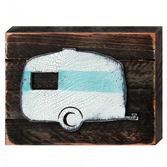 Décoration murale campeur, H 12 po x l 18 po x P 1,5 po