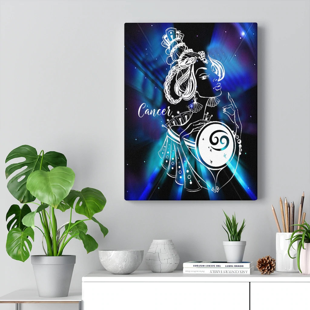 Cancer Zodiac Horoscope - Wrapped Canvas Print