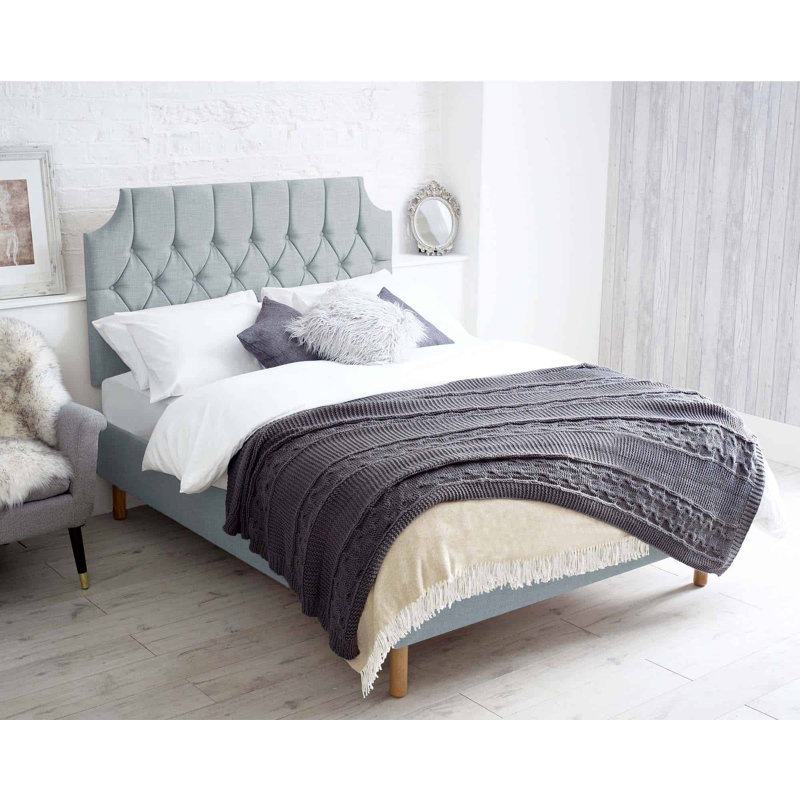 Aimee-Jo Upholstered Headboard, Small Double (4'), Sky Blue