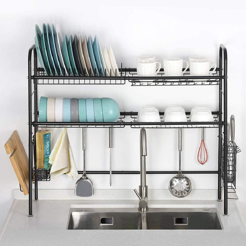 Panier à vaisselle en acier inoxydable, H 13,7 po x l 16,3 po x P 9,6 po