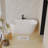 55" Acrylic Freestanding Bathtub, Stand Alone Soaking Tub, Glossy White Acrylic, Toe-tap Chrome Drain