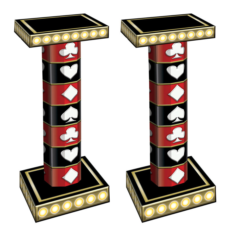 Accessoires de colonne courte 3D à casino