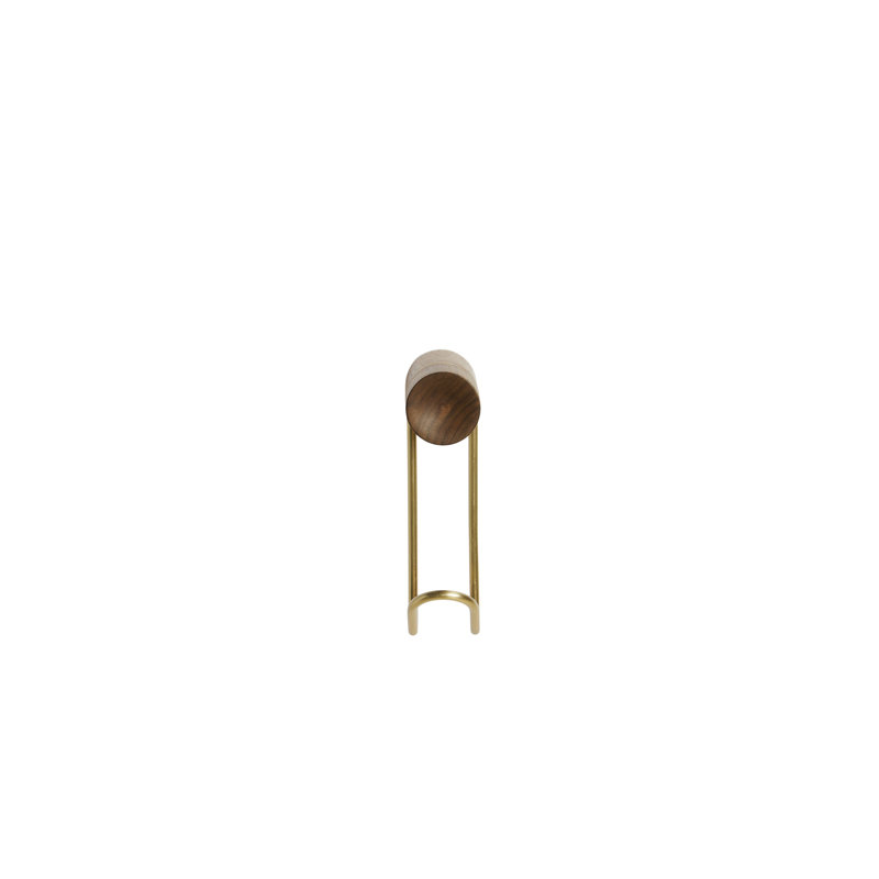 Around Wall Hanger (Small), Walnut/Satin Brass
