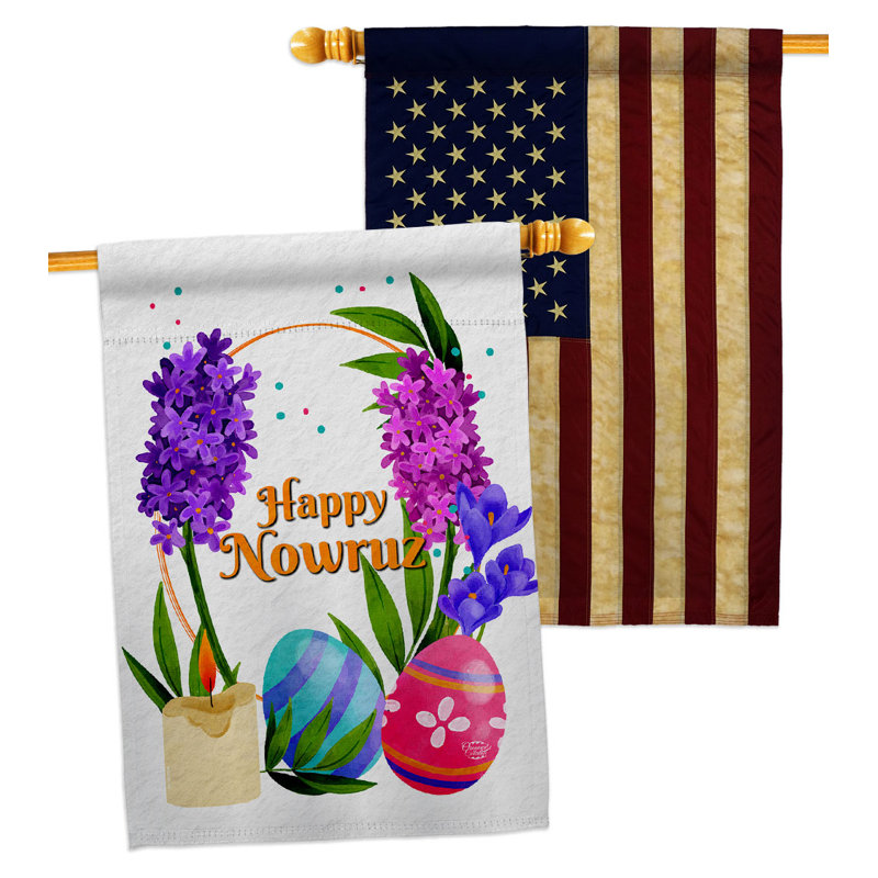 Drapeau de maison en polyester 2 côtés 3 pi 3 po x 2 pi