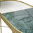 Iron Oval Nesting Tables with 2-Tone Inlay Marble Tops
