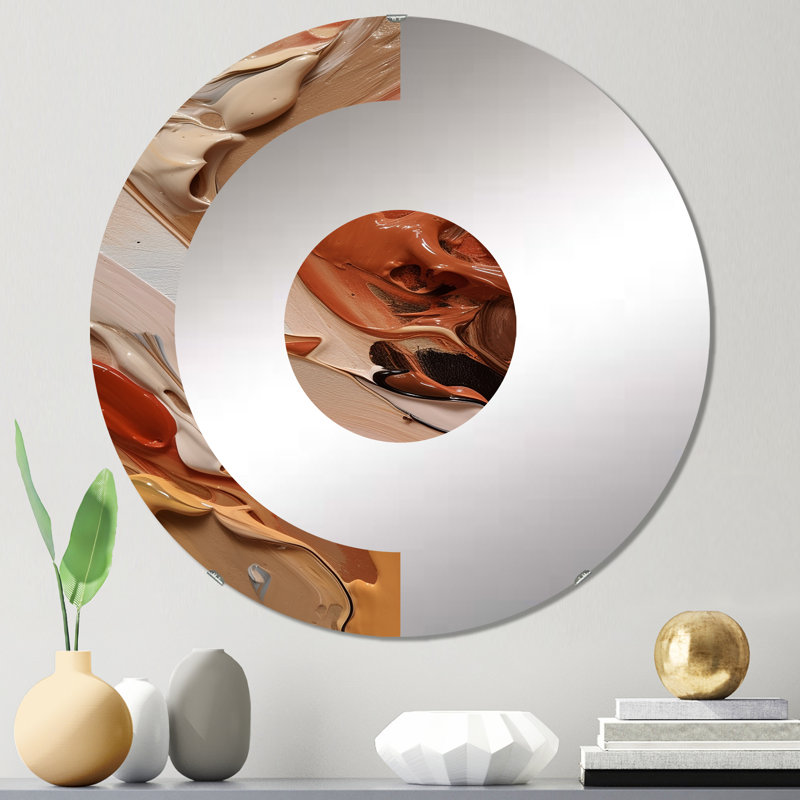 Frankmut - Miroir mural demi-cercle, 23,6 po x 23,6 po
