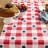MARTHA STEWART Americana Star Gingham Plaid Table Runner, Red/White/Blue