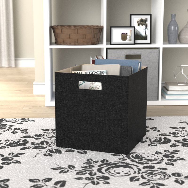 Decorative Storage Large Fabric Drawer Cube by ClosetMaid 33cm, Black