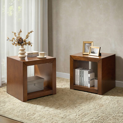 Casella 24"W Modern Wood End Table with 1 Hidden Drawer