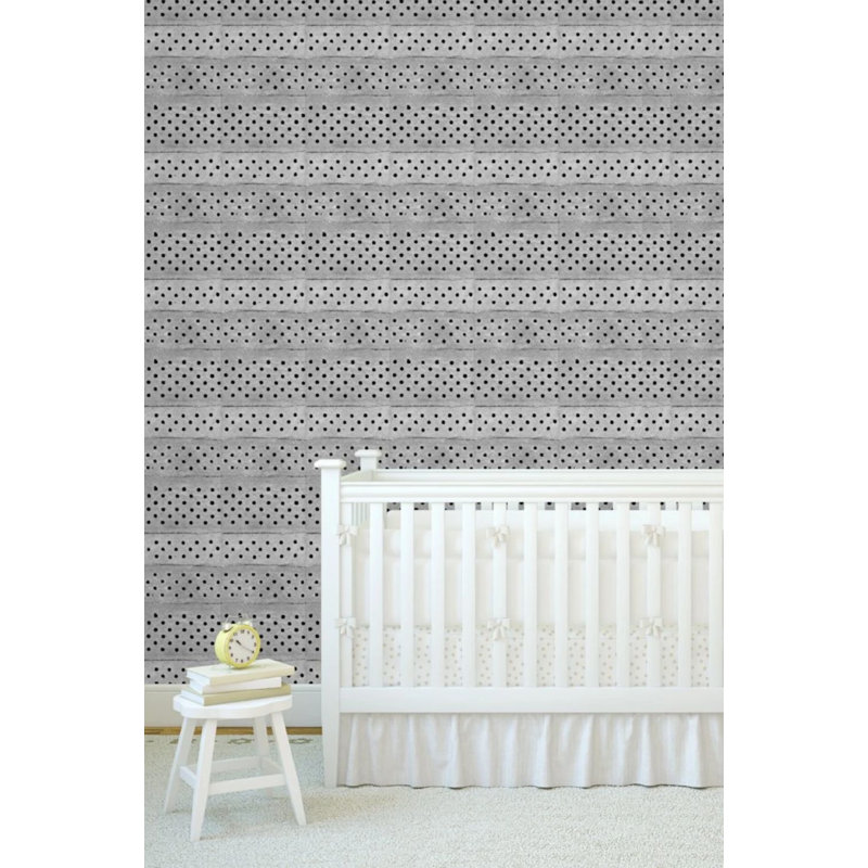Mrs Paranjape Papers Stitched 10' L x 24" W Wallpaper Roll, Jet Black, Non-pasted