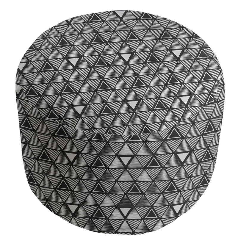Upholstered Pouf, Black