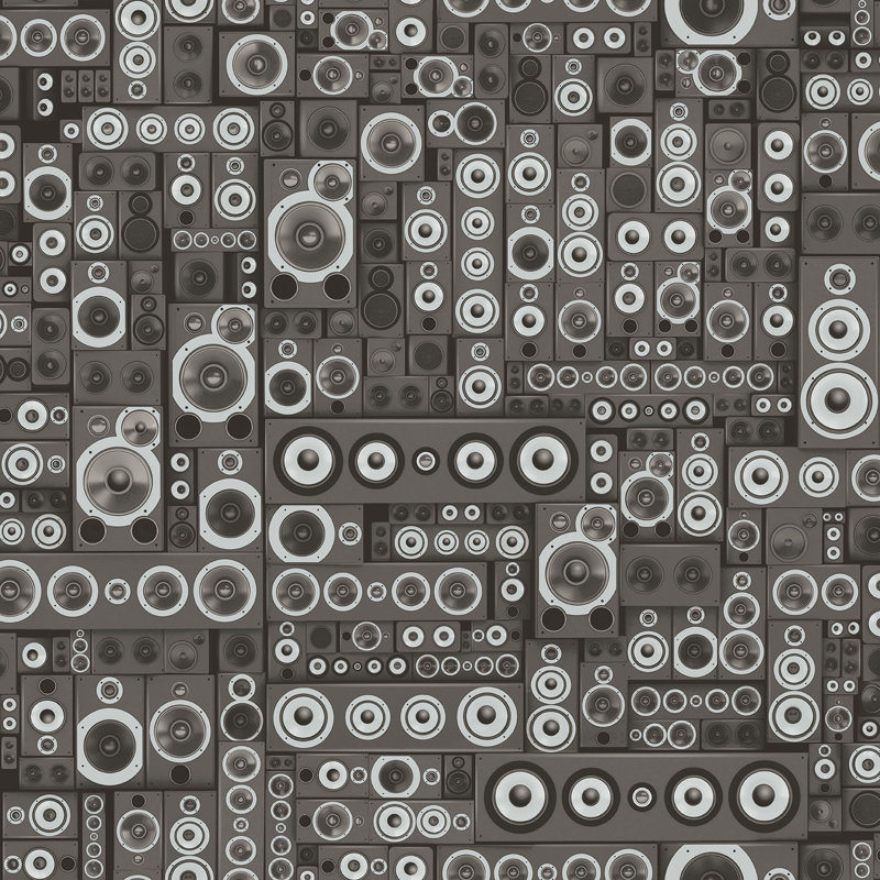 Grunge 1m x 53cm Metallic Wallpaper Roll, Black