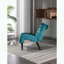 Fauteuil d'appoint en velours sans accoudoirs - Bleu sarcelle - Capitonné-887645817