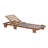 2-Piece Outdoor Chaise Lounge Chair Set, 78.8" Acacia Wood Adjustable Recliners With Headrest & Retractable Side Tray, For Poolside, Garden & Beach (Coffee Table Not Included)-978316669