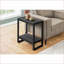 Table basse d'apparence en bois noire à 2 niveaux pour salon / chambre à coucher-993883430