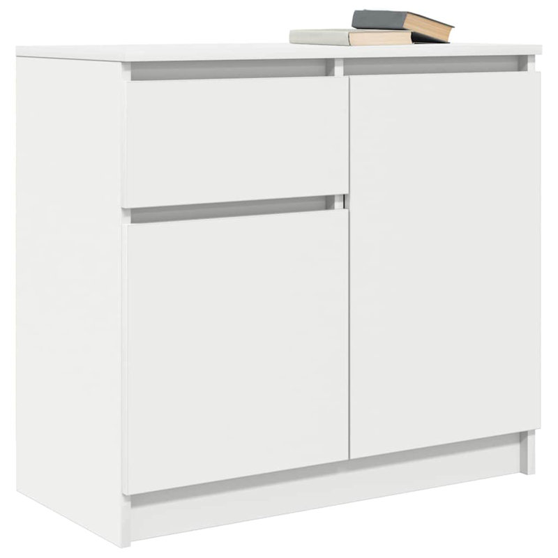 Sideboard With Drawer 71X35x65 Cm Engineered Wood, White