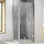 Pacific 745mm - 790mm W x 1850mm H Hinged Semi-Frameless Shower Door with Clear Glass