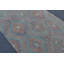 Tapis turc Oushak tissé à la main de style rétro avec un motif géométrique traditionnel bleu / rouge