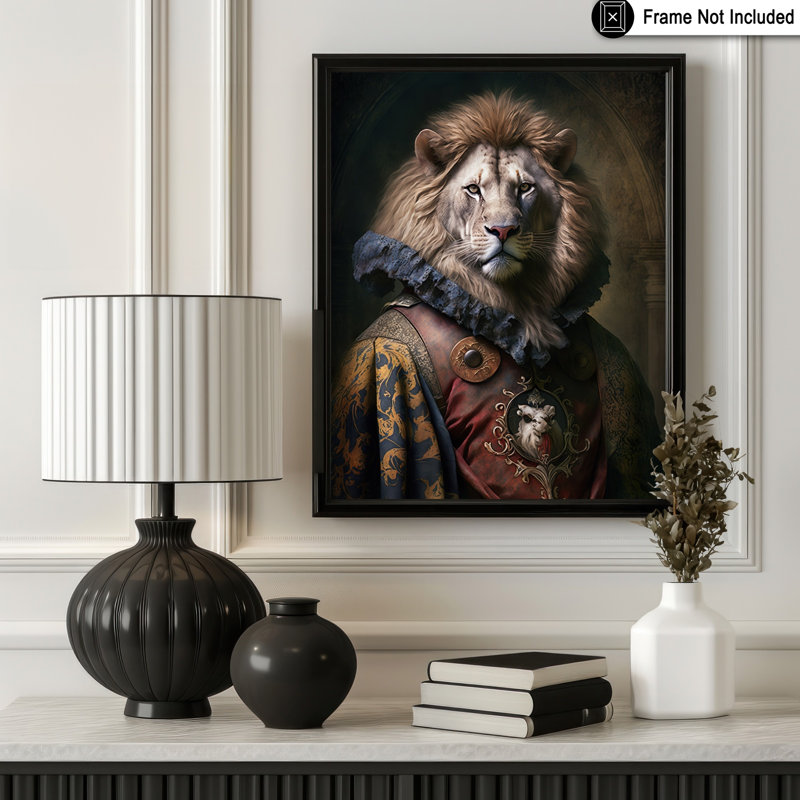 Lion aristocratique, Sans cadre, Affiche, H 24 po x l 32 po