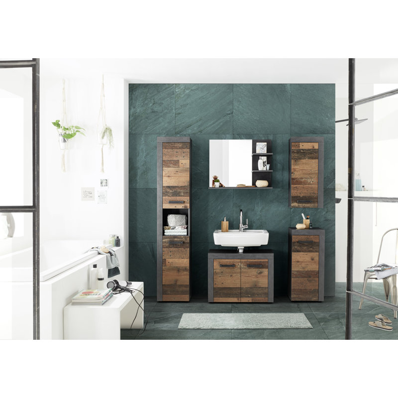 Taki Freestanding Linen Cabinet, Brown