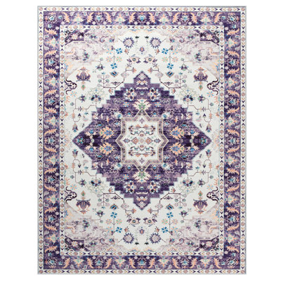 Rectangle Sharone Area Rug with Non-Slip Backing