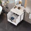 Élite Stamford 60 po Meuble-lavabo double blanc avec comptoir en quartz Carrara et lavabos en porcelaine encastrés-319329744