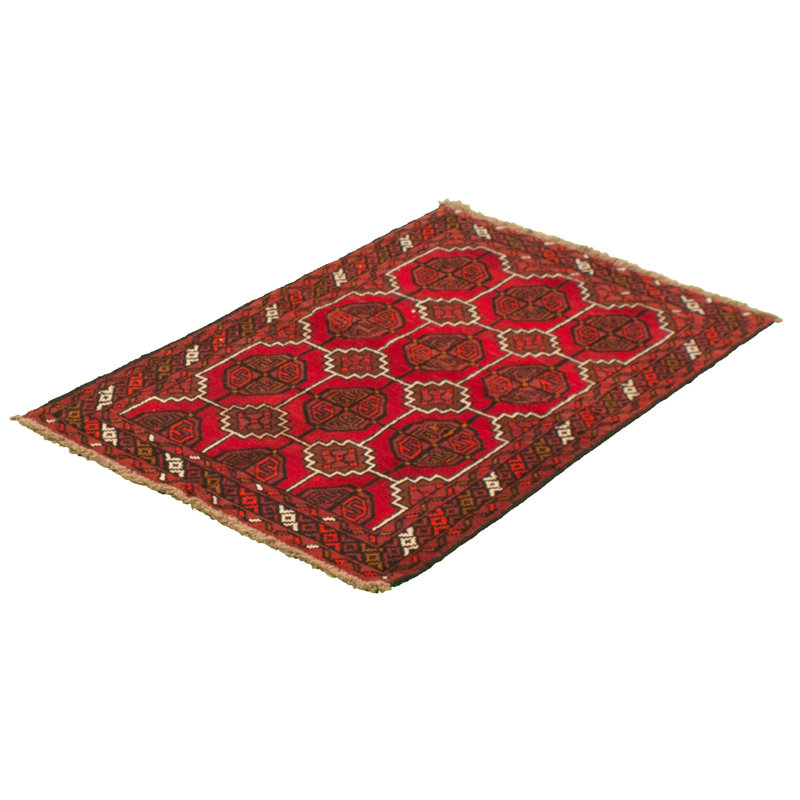 Boltuch One-of-a-Kind 3'5" X 5'5" New Age Wool Area Rug in Red