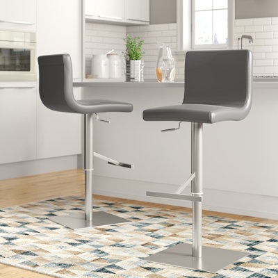 Folkston Barrentine Adjustable Height Bar Stool by Wade Logan