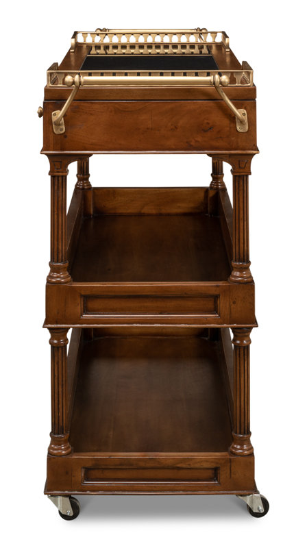 Capital Serving Cart Fruitwood Finish