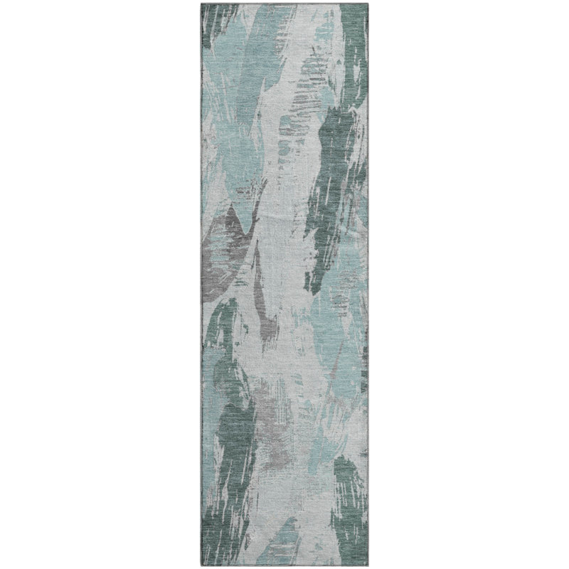 Premium Machine Washable Harjo AMF1596 Modern Rug, Runner 2'3" x 7'6"