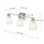 Ensemble de meuble-lavabo 22 po 3 lumières en nickel brossé avec abat-jour en verre givré et ensemble de salle de bain (5 pièces)-1450294490