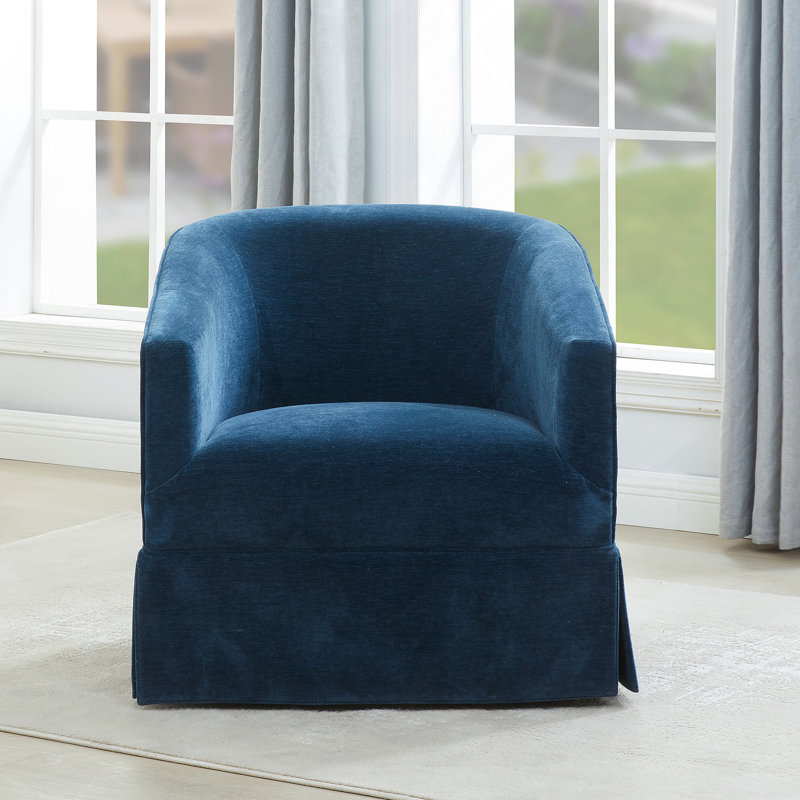 Chaise pivotante à jupe Elm Baltic, Bleu