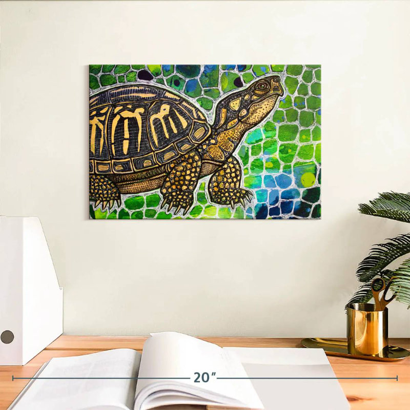 Brampt Eastern Box Turtle, 8" H x 12" W