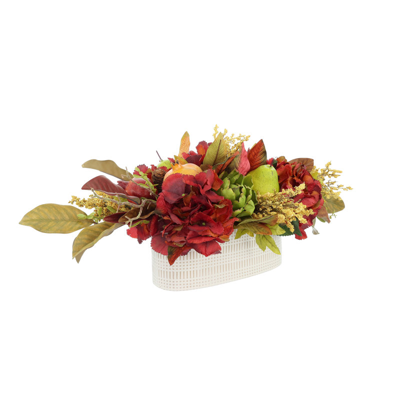 Fall Arrangement with Hydrangeas, Artichokes and Astilbe