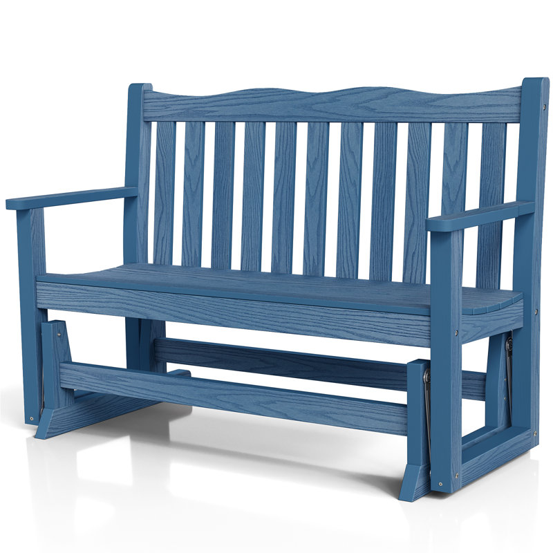 Banc oscillant d'extérieur 49,21 po, Bleu