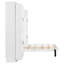 Lit escamotable double avec armoires de rangement coulissantes doubles et tablettes latérales à 6 niveaux - Blanc compact-727759991