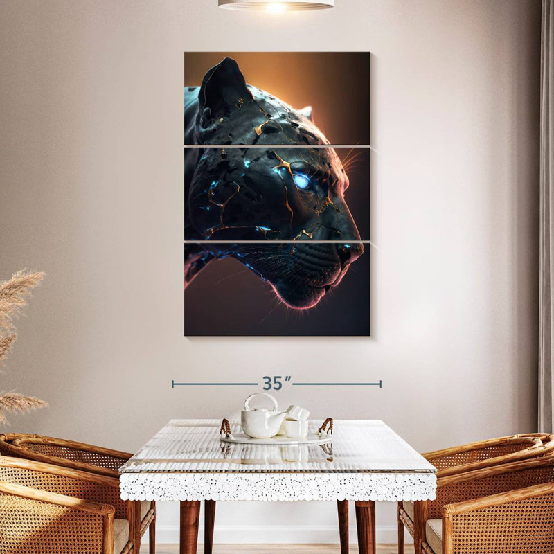 Brampt The Panther's Face, 50" H x 32" W