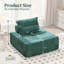 Canapé modulaire à assise profonde avec dossier réglable et tissu chenille sans assemblage-1838928099