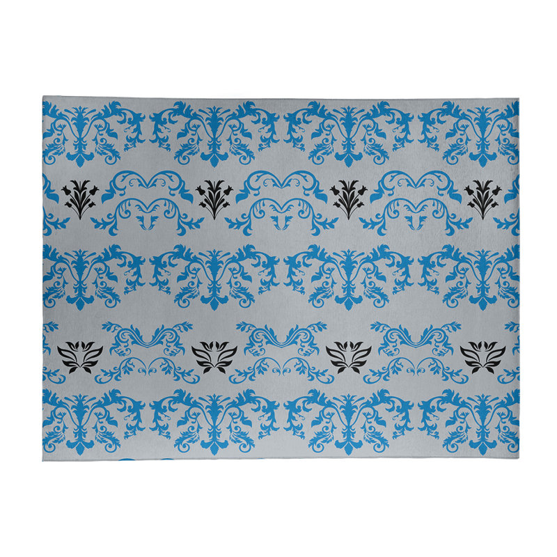 Damask Indoor Rug, Rectangle 9' x 12'
