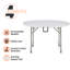 Table ronde ronde en résine pliable avec poignée de transport et table pliante 5 pieds-73674189