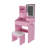 3-Color LED Vanity Mirror With Stool, Pink Dressing Table For Bedroom, 2 Drawers & 5 Storage Cabinets (4 Open + 1 Hidden), Adjustable Lighting-936804418