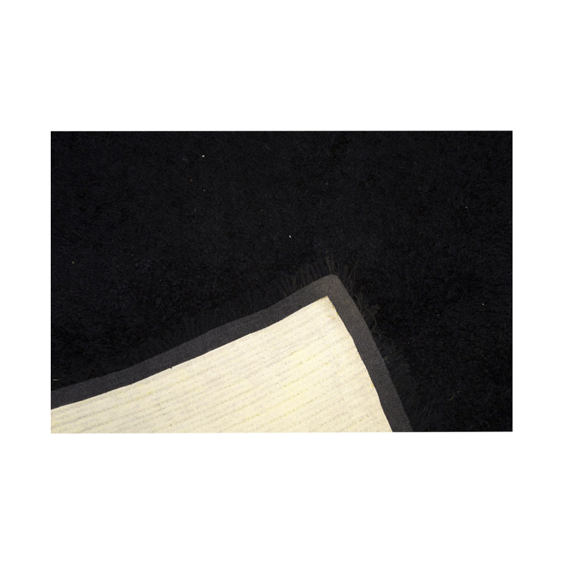 Hand-Knotted High-Quality Black Area Rug