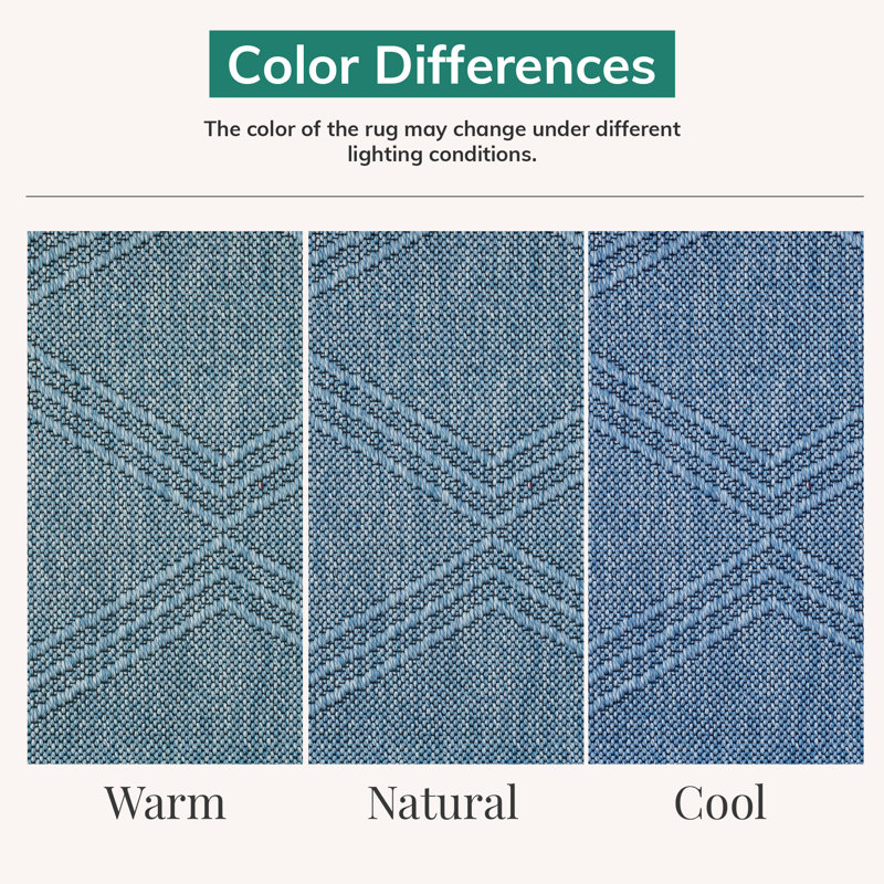 Modern Farmhouse Diamond Pattern Non-Slip Washable Rug, Rectangle 8' x 10'