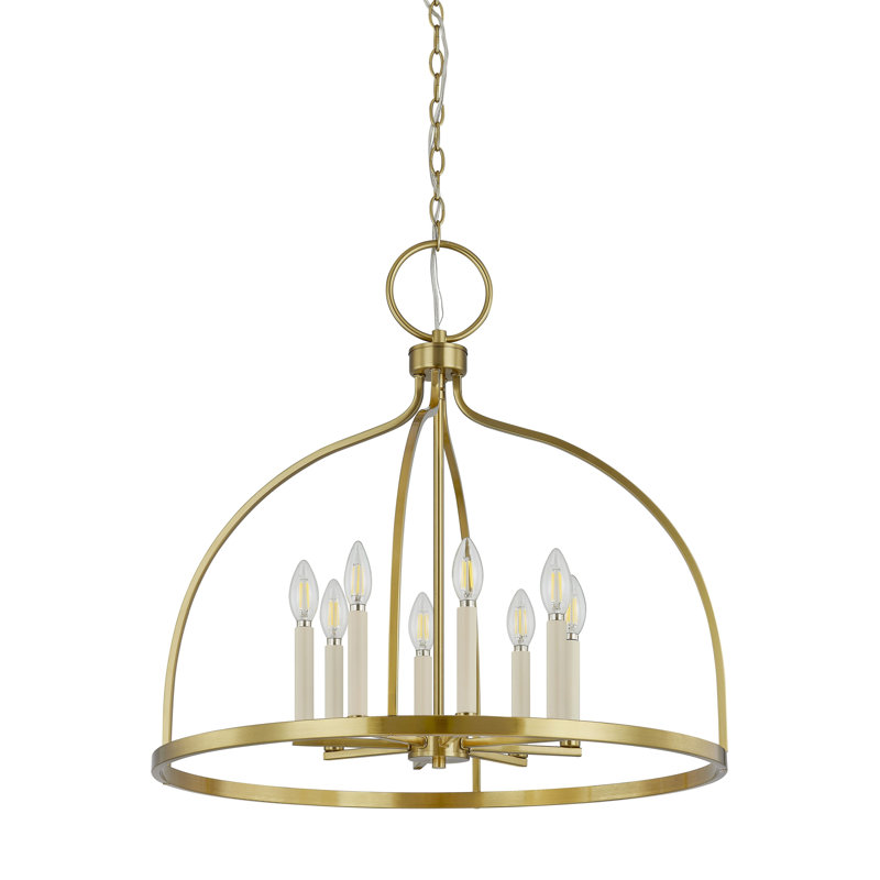 Lustre 8 lumières Jane, doré