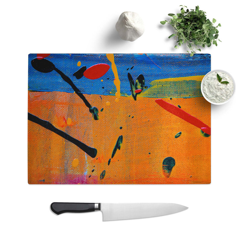 Tempered Glass Art Painting Vol.115 Chopping Board, 28.5 cm W x 20 cm L