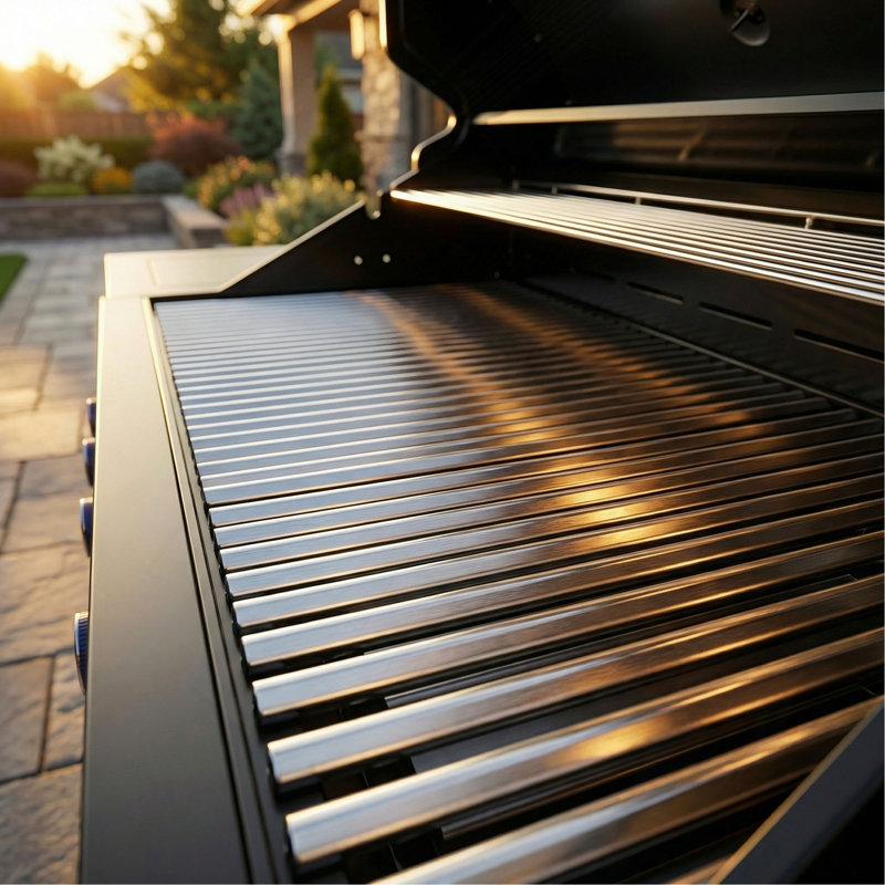 Barbecue pour îlot de cuisine de 65 po à 4 brûleurs et 72 000 BTU de luxe pour barbecue au propane en acier inoxydable + brûleur latéral rond + comptoirs en marbre