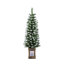 Ensemble de 3 guirlandes de Noël artificielles et ensemble de 2 arbres d'entrée faciles à assembler