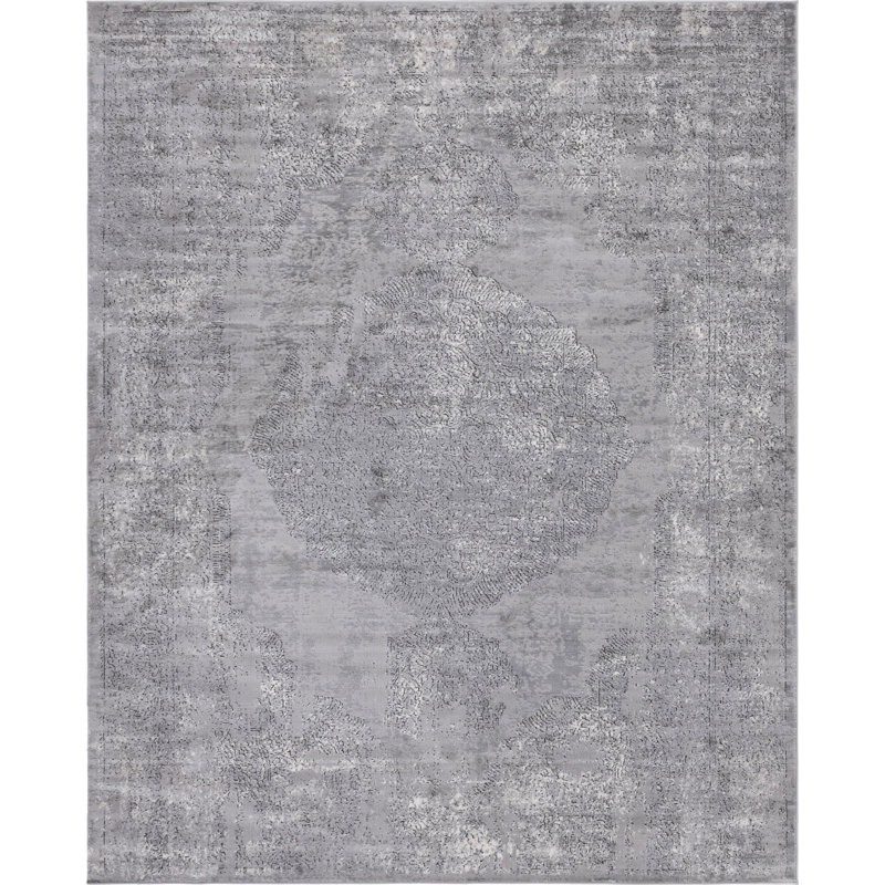 Tapis oriental gris Janousek, Rectangle 7 pi 10 po x 10 pi
