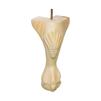 10-1/4 in x 3-1/2 in Unfinished Solid Hardwood Queen Ann Leg. 1 Piece